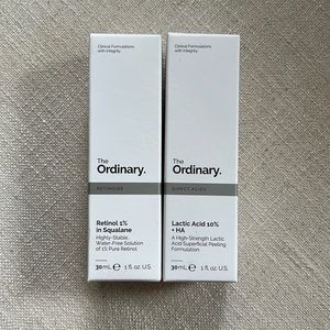 BNIB The Ordinary Lactic Acid & Retinal Serums